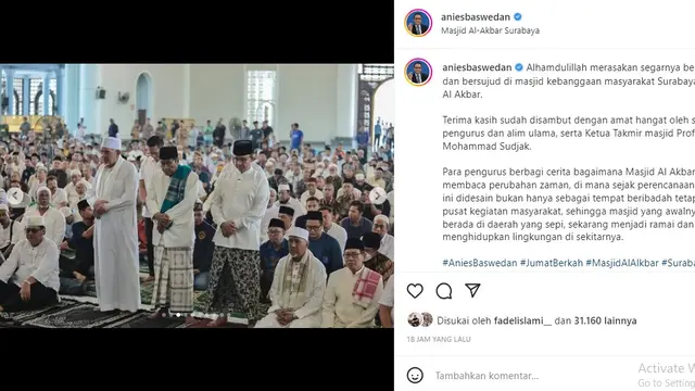 Anies Baswedan (Foto: Instagram/@aniesbaswedan)