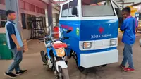 Motor Ambulance karya 8 pelajar SMKN Sumsel yang dirakit selama dua bulan (Liputan6.com / Nefri Inge)