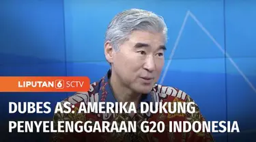 Dubes AS untuk Indonesia, Sung Y Kim menyatakan dukung negaranya terhadap Indonesia sebagai Presidensi G20. Pernyataan ini disampaikan Dubes Kim saat bertemu Pemimpin Redaksi Liputan 6 SCTV.
