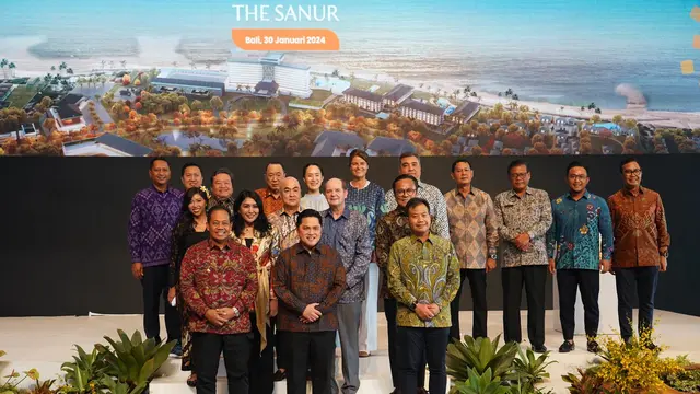 Menteri BUMN Erick Thohir meresmikan Bali Beach Convention di Kawasan Ekonomi Khusus (KEK) Sanur, Bali