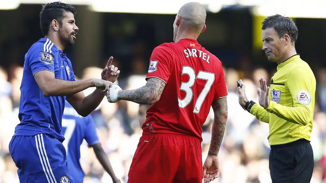 Diego Costa dan Martin Skrtel