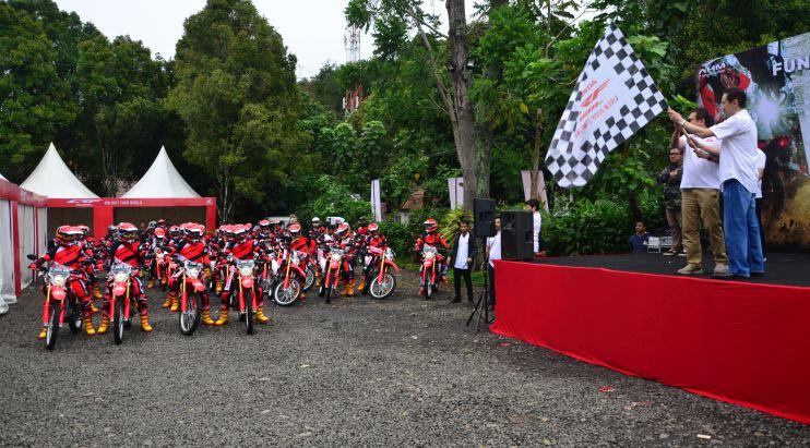 Pelepasan fun off road touring Honda CRF 150L. (DAM)
