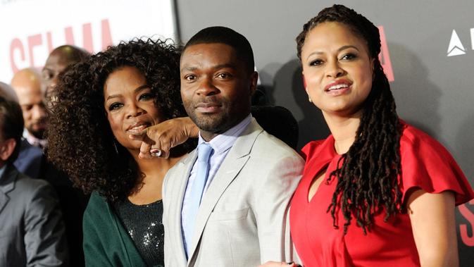 Oprah, Oyelowo, dan DuVernay Selma dalam acara premier film tahun 2014. (AP)