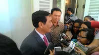 Menko Polhukam Luhut Pandjaitan bertemu Gubernur DKI Ahok di Balai Kota, Jakarta. (Liputan6.com/Ahmad Romadoni)