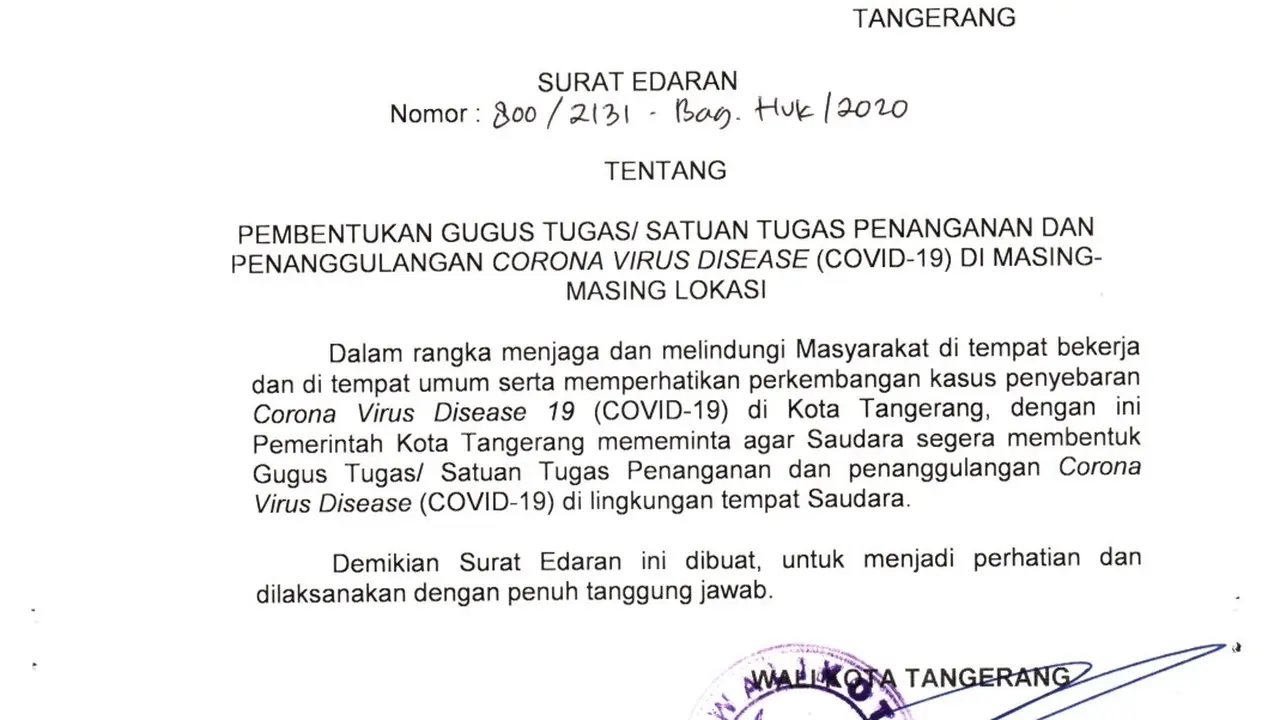 Pemkot Wajibkan Pemilik Usaha dan Ponpes Bentuk Satgas Covid-19