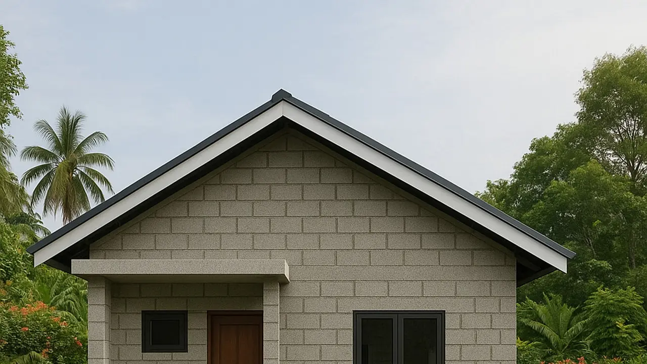Model Rumah Sederhana Minimalis dari Batako Tanpa Plester 1 Lantai