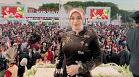 Celine Evangelista pakai kebaya hijab di HUT RI Istana Merdeka. [IG: @celine_evangelista]