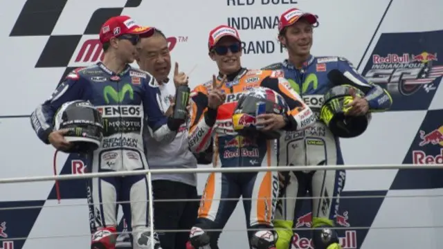 Marc Marquez pebalap MotoGP tim Honda berhasil menjadi juara di Indianapolis, Amerika Serikat.
