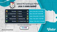 Jadwal Lengkap Liga 3 Jawa Barat Mulai 6-12 Desember 2021. Sumber foto : Vidio.com
