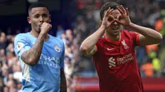 Laga panas antara Manchester City dan Liverpool di Liga Inggris berakhir dengan skor imbang 2-2. Tensi tinggi dari kedua klub terpancar dari beragam ekspresi yang ditunjukkan oleh para pemain, pelatih, bahkan fans mereka. Berikut ragam ekspresinya. (Foto Kolase: AP/Jon Super dan AFP/Paul Ellis)
