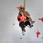 Ekspresi atlet panjat tebing Indonesia, Aries Susanti Rahayu saat memenangkan final speed climbing putri di Asian Games 2018, Palembang, Sumatera Selatan, Kamis (23/8). (AFP PHOTO/ADEK BERRY)