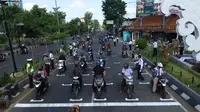 Lampu Merah Rasa 'Starting Grid' Sirkuit Balap Motor di Kebumen. (Foto: Liputan6.com/Humas Polres Kebumen)