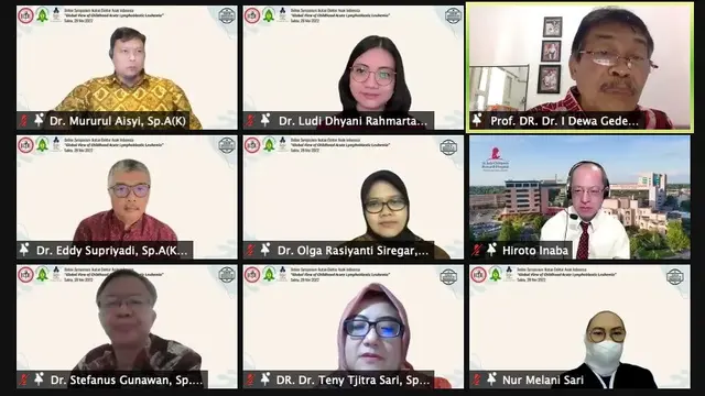 webinar 'Beban Global Leukemia Limfoblastik Akut (Acute Lymphoblastic Leukemia atau ALL)' yang diselenggarakan Yayasan Ongkologi Anak Indonesia (YOAI) bersama Ikatan Dokter Anak Indonesia (IDAI) - UKK Hematologi Onkologi Anak