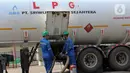 SPBE ini mendapat suplai LPG dari Depot Pulau Layang dengan kapasitas 100 metrik ton, dengan pengisian harian 90 metrik ton atau sekitar 30 ribu tabung per hari. (Liputan6.com/Herman Zakharia)