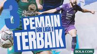 BRI Liga 1 - Ilustrasi 3 Pemain Terbaik BRI Liga 1 (Bola.com/Adreanus Titus)