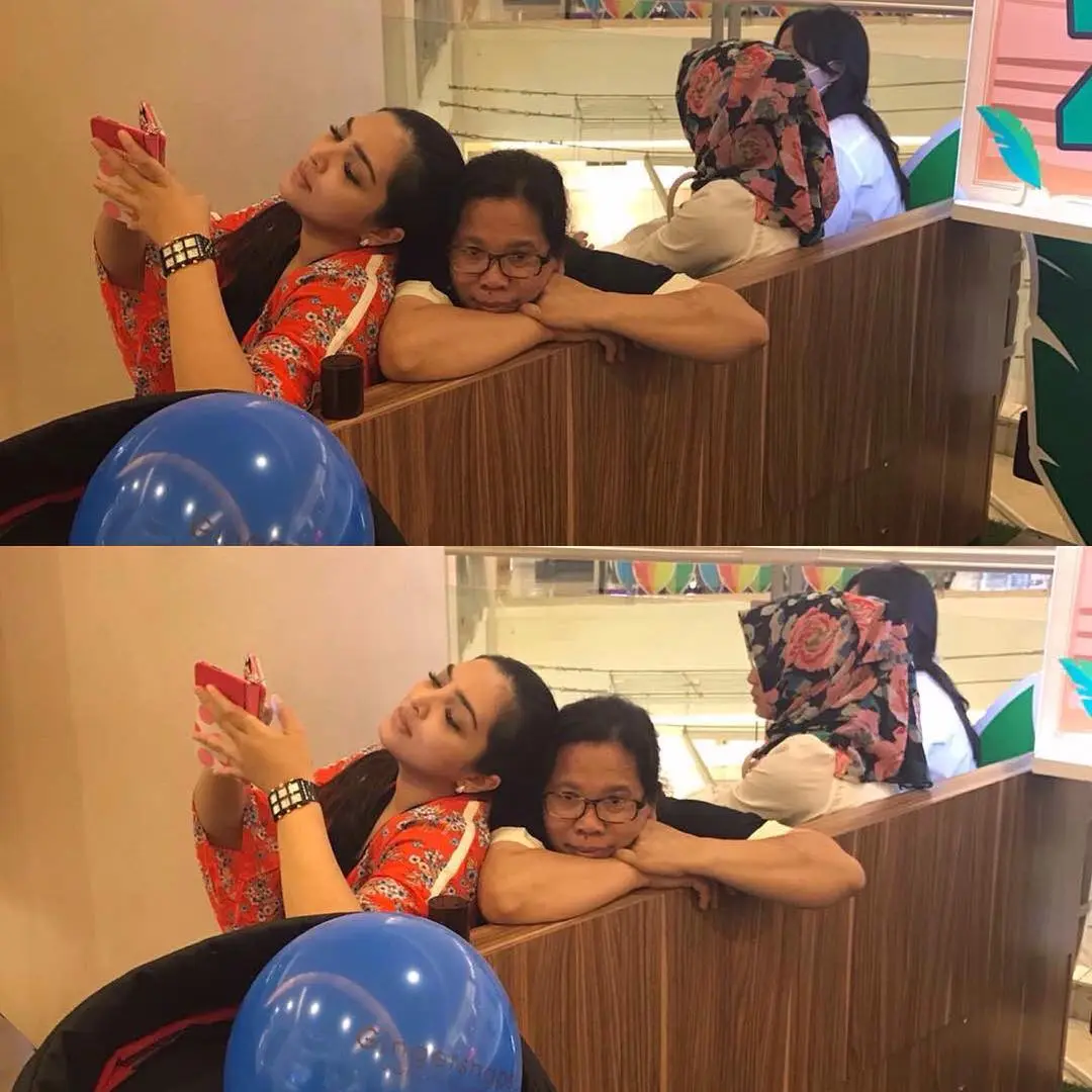 Ashanty terlihat akrab dengan ART-nya. (Instagram/suwarsiha)