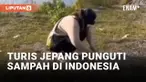Turis Jepang Punguti Sampah Saat Wisata ke Pulau Tulas Indonesia