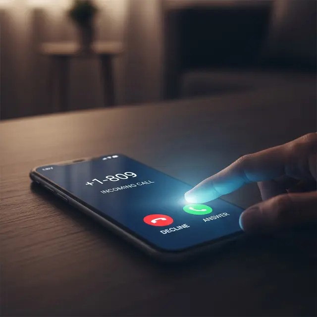 Panggilan Mencurigakan dari Nomor Kode Telepon +1-809 (AI Generated)