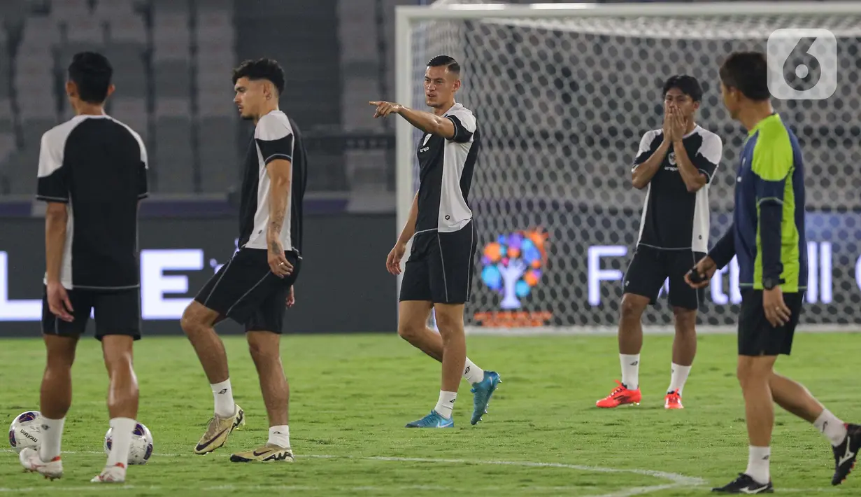 Sesi latihan ini menjadi persiapan akhir menjelang melawan timnas Jepang pada laga lanjutan putaran ketiga Kualifikasi Piala Dunia 2026 zona Asia Grup C. (Liputan6.com/Angga Yuniar)