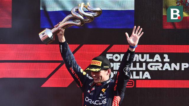 Foto: Momen Max Verstappen Ukir Sejarah Baru di Formula 1 GP Italia 2023, Salip Rekor Sebastian Vettel