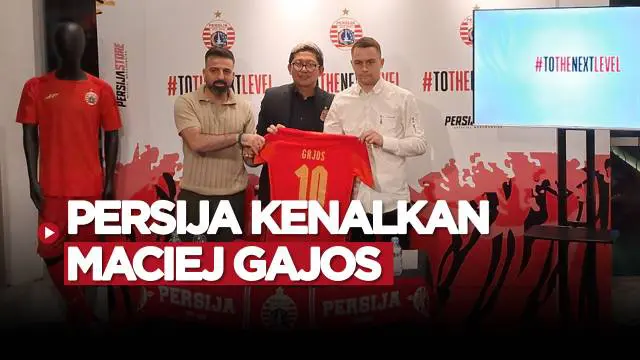Berita video, Persija Jakarta resmi perkenalkan Maciej Gajos sebagai pemain asing baru di Persija Store, Jakarta Selatan, pada Jumat (14/7/2023).