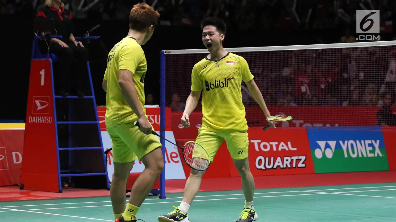 Pasangan ganda putra, Kevin Sanjaya Sukamuljo/Marcus Fernaldi
