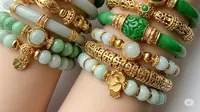 6 Model Gelang Giok Kombinasi Emas yang Elegan dan Mewah