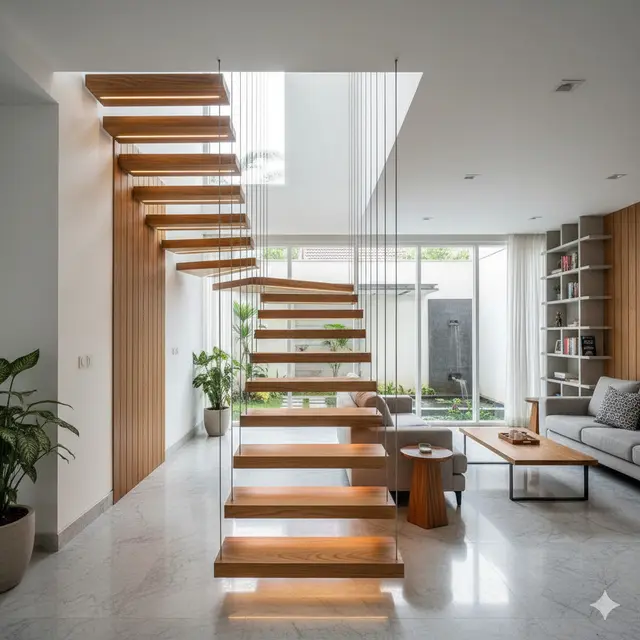 7 Desain Tangga Rumah Kecil yang Efisien Bikin Ruangan Terasa Lebih Luas, Modern dan Nyaman