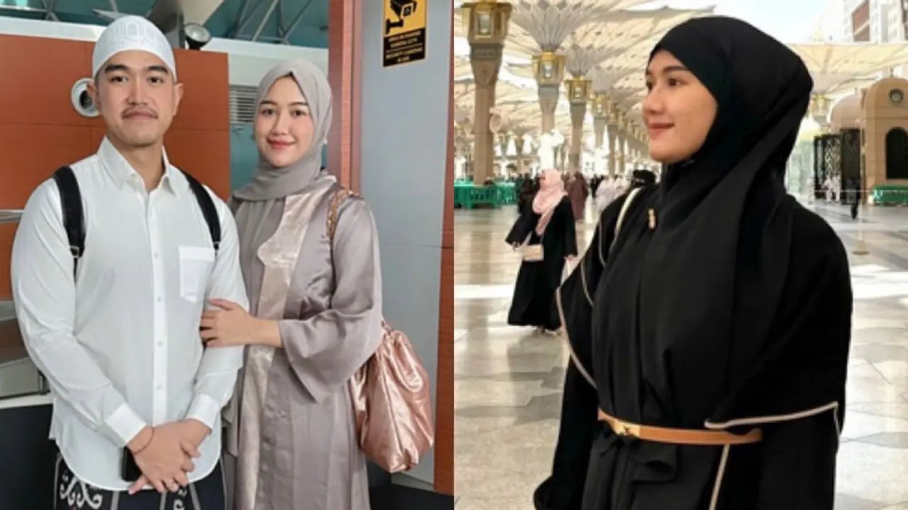 Penampilan Erina Gudono Saat Umrah Bersama Kaesang