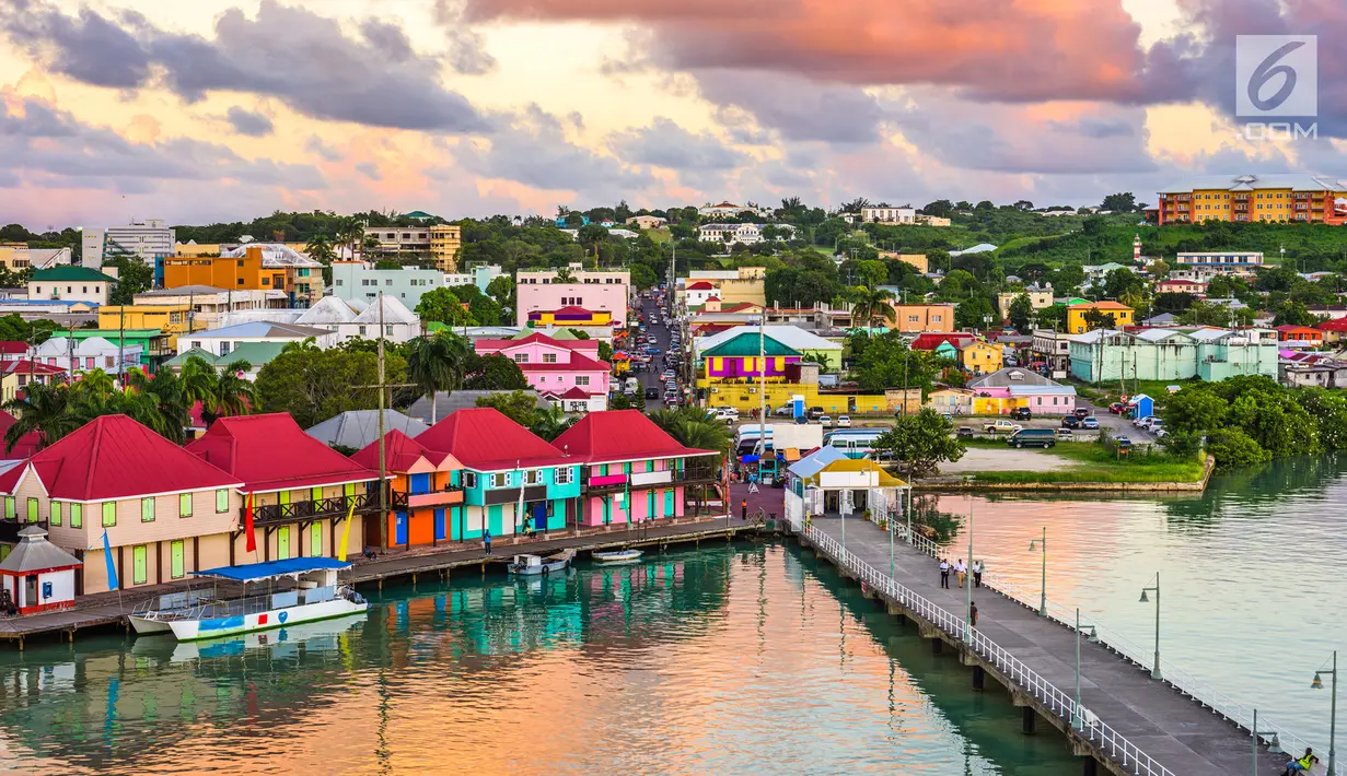 Negara dengan dua pulau bernama Antigua dan Barbuda memiliki luas 442 km persegi dengan 92 ribu jiwa yang tinggal. (iStockphoto/ Sean Pavone)