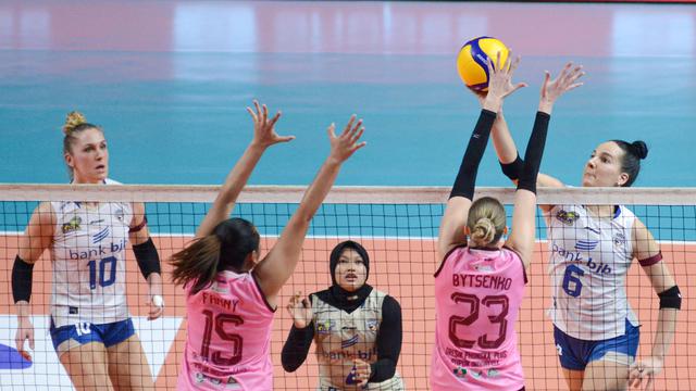 Pemain Bandung bjb Tandamata saat melawan GPP di Proliga 2026