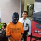 Kepala Desa Saptorenggo, Kabupaten Malang ditahan di Mapolres Malang, Jawa Timur (Liputan6.com/Zainul Arifin)