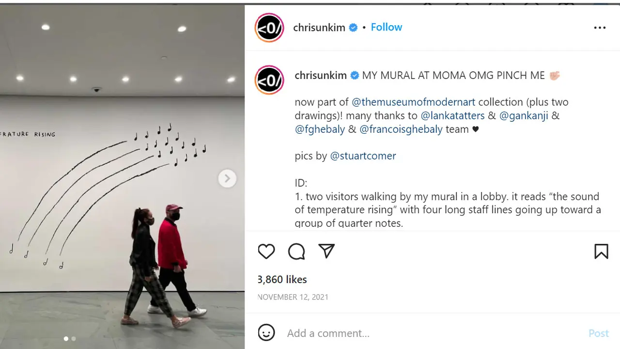Mural karya Christine Sun Kim