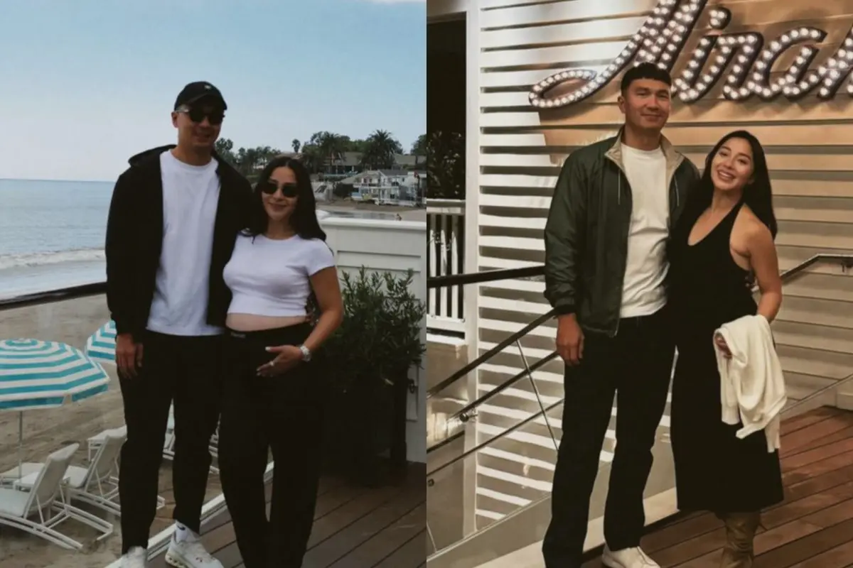 Gaya Bumil Cantik Nikita Willy Rayakan Ulang Tahun Pernikahan ke-4 di California dengan Outfit Hitam Putih yang Minimalis