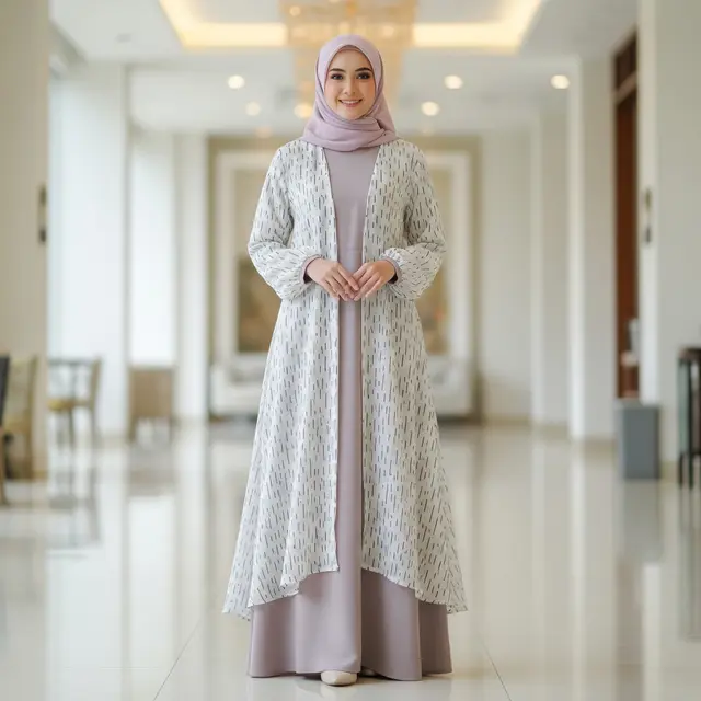 9 Model Gamis Abaya Outer 2 in 1 untuk Lebaran 2026, Tampil Modis dan Praktis