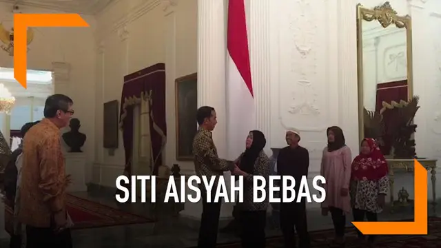 Presiden Jokowi menerima Siti Aisyah di Istana usai dinyatakan bebas oleh Majelis Hakim Kuala Lumpur. Jokowi menitip pesan kepada Siti Aisyah.