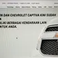 Chevrolet Captiva tak lagi dijual