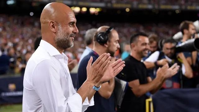 Foto: Duel Guru dan Murid di Laga Amal Barcelona Vs Manchester City, Berakhir Sama Kuat 3-3