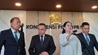 Ketua DPP PDIP Puan Maharani  di Kompleks Parlemen, Senayan, Jakarta, Kamis (20/3/2025). (Liputan6.com/Delvira Hutabarat).