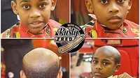 Anak nakal bakal di botaki rambut atasnya agar jera di tukang cukur spesial.