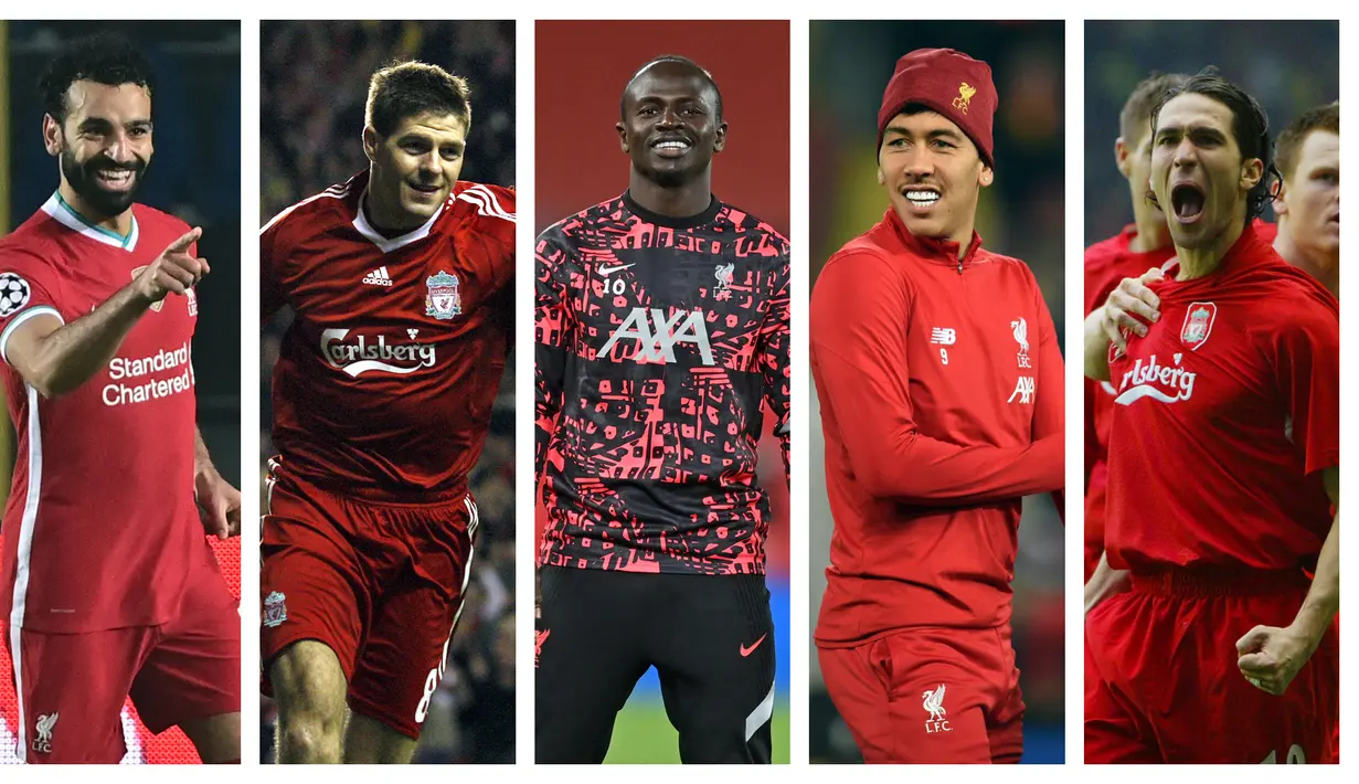 Kumpulan foto-foto pemain Liverpool dari masa ke masa yang mempunyai prestasi membanggakan dalam ajang Liga Champions. (Foto: AFP)