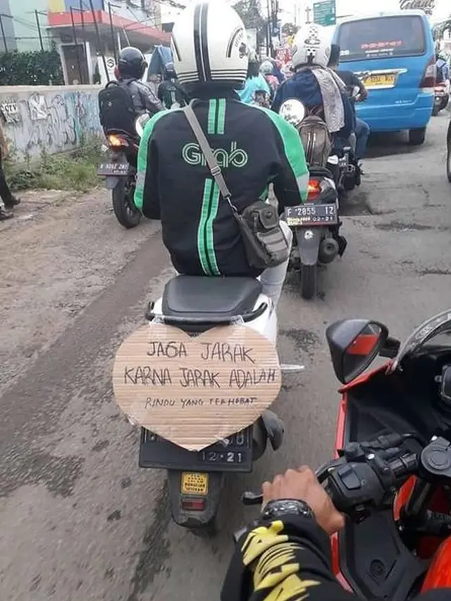 Pelat nomor ojol yang bikin ngakak