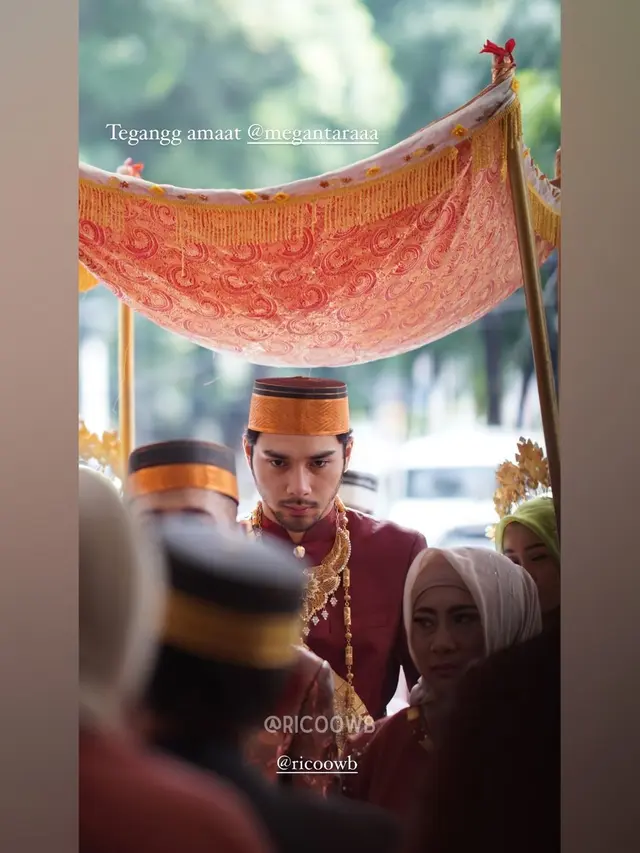 Momen pernikahan Achmad Megantara dan Asri Faradila (Sumber foto: Instagram/@megantara.update)