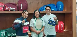 Narasumber menyampaikan informasi mengenai perkembangan fashion tanis dalam konfersi pers peresmian Wilson Brand House terbaru di Plaza Indonesia, Rabu (9/9/2026). (Liputan6.com/Nurri Indah)