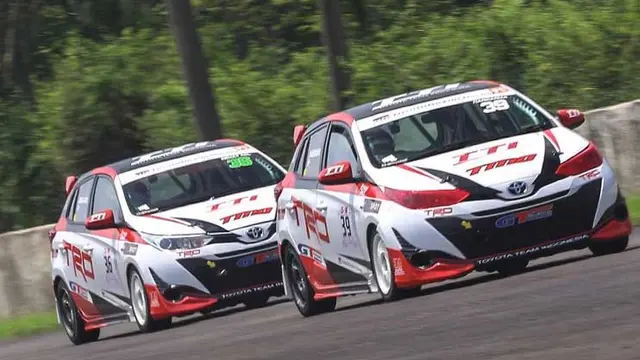 Toyota Yaris disulap jadi mobil balap untuk balap touring di sirkuit Sentul, Bogor, Jawa Barat (Toyota Team Indonesia)