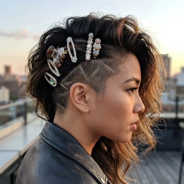 Model Rambut Wanita Pendek Dijepit