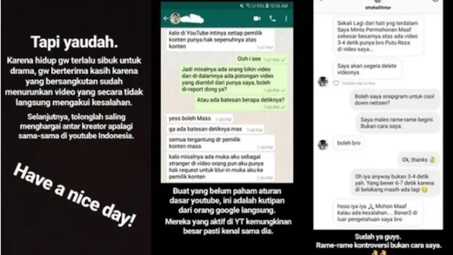 Putu menerima permohonan maaf dari Atta dengan lapang dada. © Instagram/papersboy