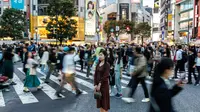 Situasi Shibuya, Jepang, jelang perayaan Halloween 2023. (dok. Philip FONG/AFP)