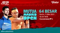 Live Streaming ATP 1000 MUTUA Madrid Open 2021 Eksklusif di Vidio. (Sumber : dok. vidio.com)