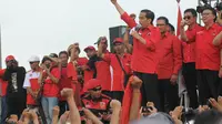 Jokowi hadiri kampanye PDIP di Malang, Jatim (Herman Zakharia/Liputan6.com)